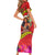 Hawaii Christmas Family Matching Short Sleeve Bodycon Dress and Hawaiian Shirt Hula Girl Hibiscus With Hawaiian Style Tribal Fabric Patchwork LT03 - Polynesian Pride