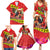 Hawaii Christmas Family Matching Summer Maxi Dress and Hawaiian Shirt Hula Girl Hibiscus With Hawaiian Style Tribal Fabric Patchwork LT03 - Polynesian Pride