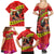 Hawaii Christmas Family Matching Summer Maxi Dress and Hawaiian Shirt Hula Girl Hibiscus With Hawaiian Style Tribal Fabric Patchwork LT03 - Polynesian Pride