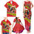 Hawaii Christmas Family Matching Tank Maxi Dress and Hawaiian Shirt Hula Girl Hibiscus With Hawaiian Style Tribal Fabric Patchwork LT03 - Polynesian Pride