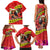 Hawaii Christmas Family Matching Tank Maxi Dress and Hawaiian Shirt Hula Girl Hibiscus With Hawaiian Style Tribal Fabric Patchwork LT03 - Polynesian Pride