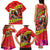 Personalised Hawaii Christmas Family Matching Tank Maxi Dress and Hawaiian Shirt Hula Girl Hibiscus With Hawaiian Style Tribal Fabric Patchwork LT03 - Polynesian Pride