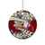 Tahiti Christmas Ceramic Ornament Tiare Flowers and Pomarea Nigra with Polynesian Pattern LT03 - Polynesian Pride