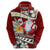 Tahiti Christmas Hoodie Tiare Flowers and Pomarea Nigra with Polynesian Pattern LT03 - Polynesian Pride