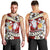 Tahiti Christmas Men Tank Top Tiare Flowers and Pomarea Nigra with Polynesian Pattern LT03 - Polynesian Pride