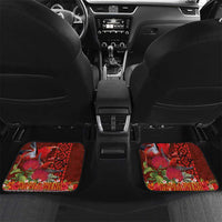 Hawaii KaʻUla Wena ʻIʻiwi Car Mats With Tropical Plants and 'Ohi'a lehua Kakau Art Tattoo