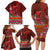 Hawaii KaʻUla Wena ʻIʻiwi Family Matching Long Sleeve Bodycon Dress and Hawaiian Shirt With Tropical Plants and 'Ohi'a lehua Kakau Art Tattoo