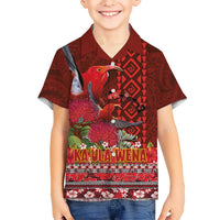 Hawaii KaʻUla Wena ʻIʻiwi Hawaiian Shirt With Tropical Plants and 'Ohi'a lehua Kakau Art Tattoo