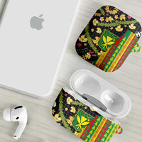 Hawaiian Tropical Plants Lei AirPods Case Kanaka Maoli Tribal with Palaka Motifs - Polynesian Pride