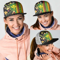 Hawaiian Tropical Plants Lei Mesh Trucker Cap Kanaka Maoli Tribal with Palaka Motifs - Polynesian Pride