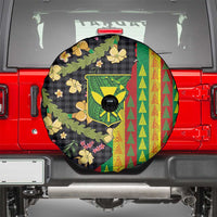 Hawaiian Tropical Plants Lei Spare Tire Cover Kanaka Maoli Tribal with Palaka Motifs - Polynesian Pride