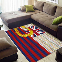 Hawaiian Tropical Plants Lei Area Rug National Flag Style - Polynesian Pride