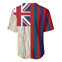 Hawaiian Tropical Plants Lei Baseball Jersey National Flag Style - Polynesian Pride
