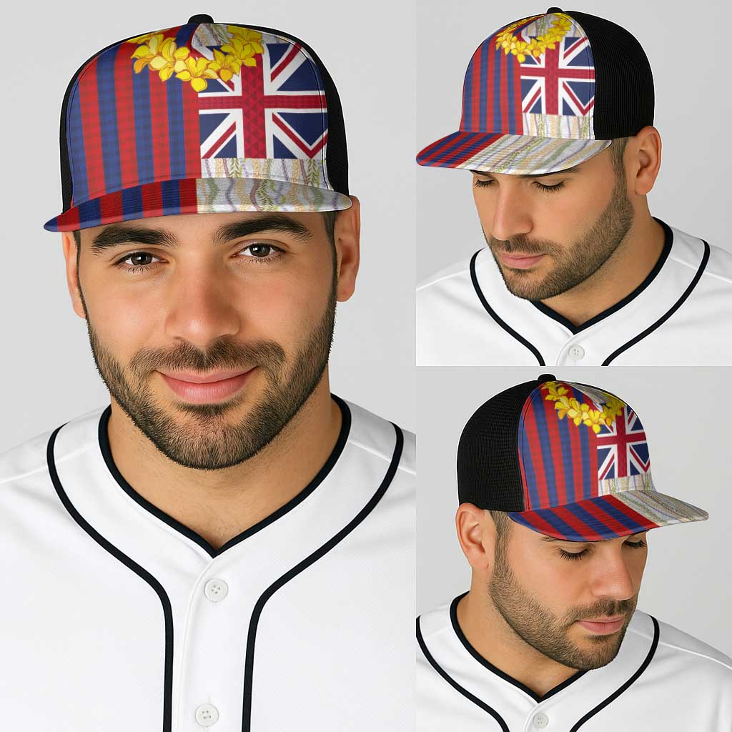 Hawaiian Tropical Plants Lei Baseball Net Cap National Flag Style LT03 - Polynesian Pride