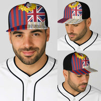 Hawaiian Tropical Plants Lei Baseball Net Cap National Flag Style LT03 - Polynesian Pride