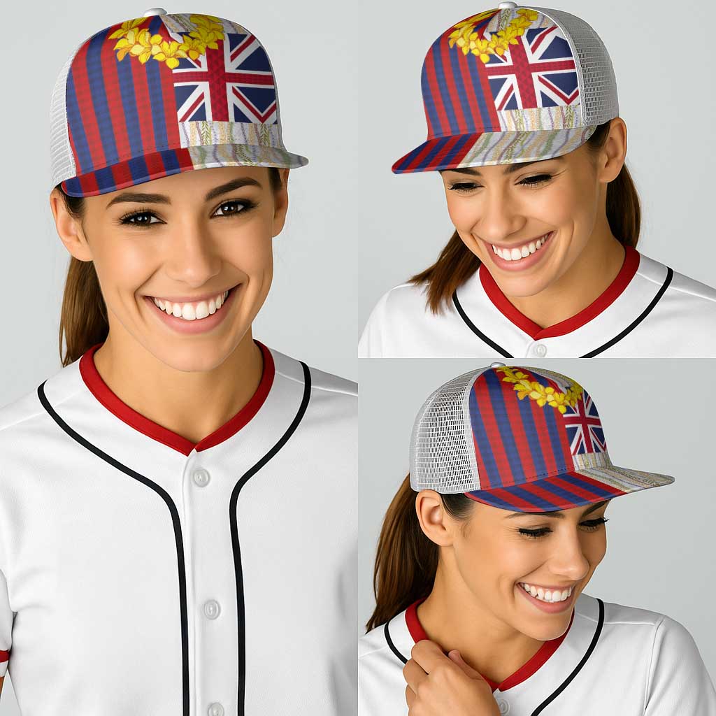 Hawaiian Tropical Plants Lei Baseball Net Cap National Flag Style LT03 - Polynesian Pride