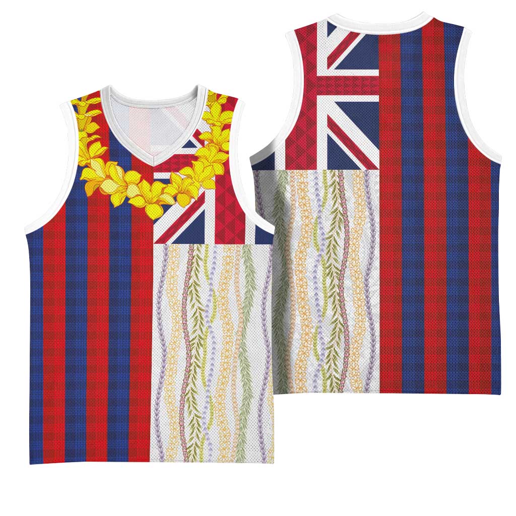 Hawaiian Tropical Plants Lei Basketball Jersey National Flag Style LT03 - Polynesian Pride