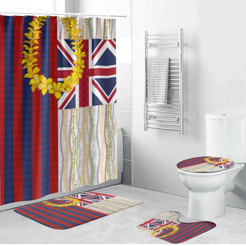 Hawaiian Tropical Plants Lei Bathroom Set National Flag Style - Polynesian Pride