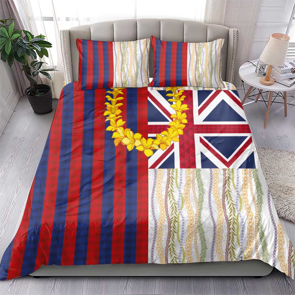 Hawaiian Tropical Plants Lei Bedding Set National Flag Style - Polynesian Pride