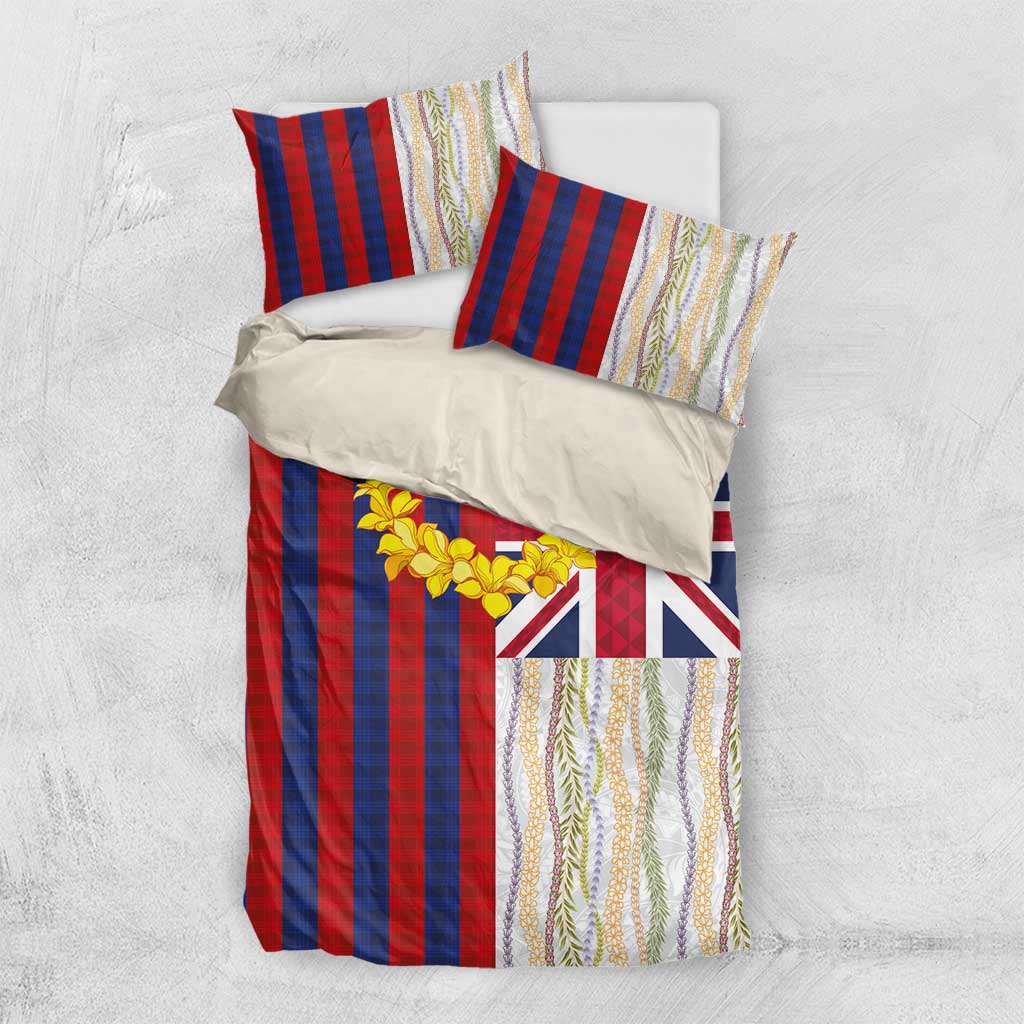 Hawaiian Tropical Plants Lei Bedding Set National Flag Style - Polynesian Pride