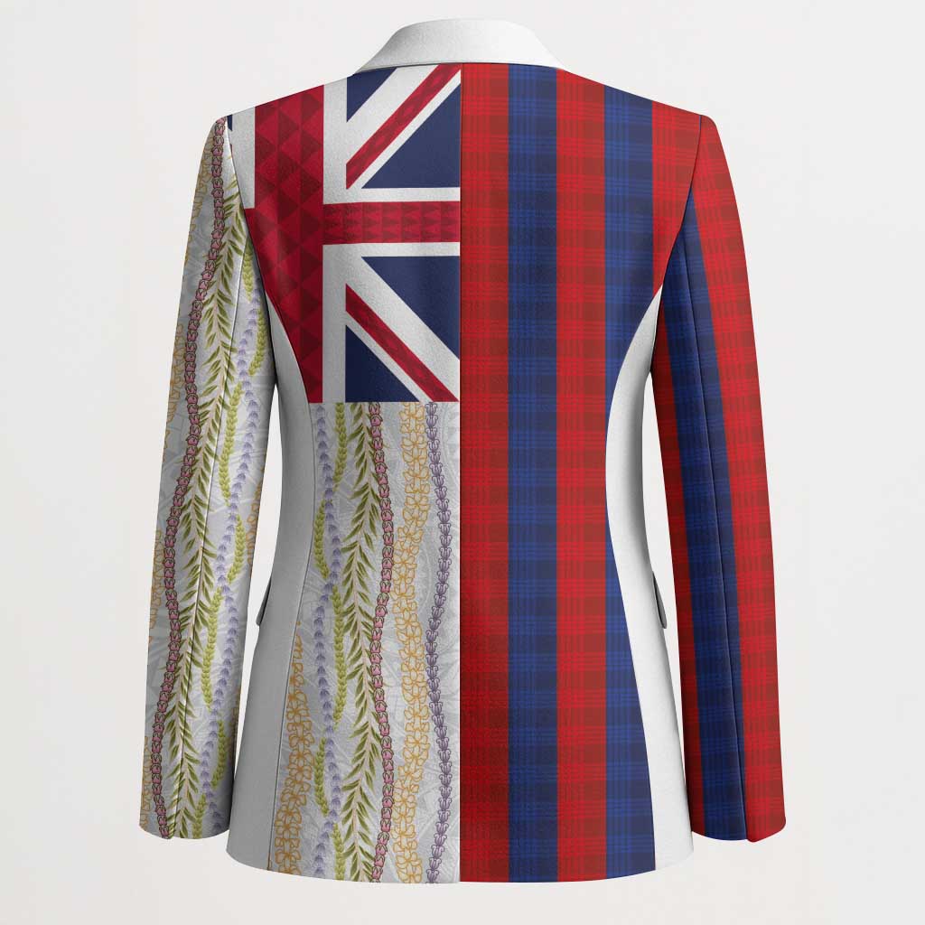 Hawaiian Tropical Plants Lei Blazer National Flag Style - Polynesian Pride