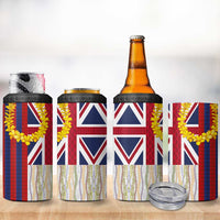 Hawaiian Tropical Plants Lei 4 in 1 Can Cooler Tumbler National Flag Style - Polynesian Pride