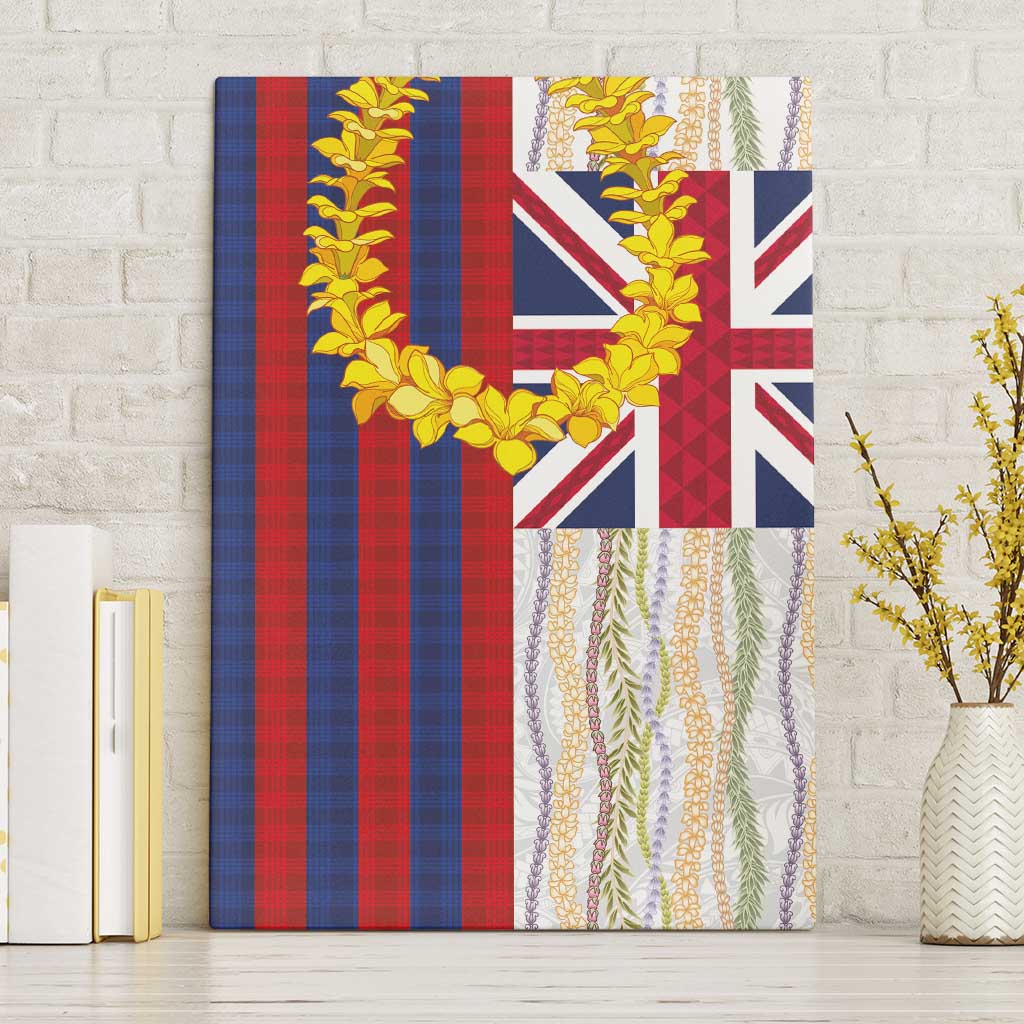 Hawaiian Tropical Plants Lei Canvas Wall Art National Flag Style LT03 Without Frame Multicolor - Polynesian Pride