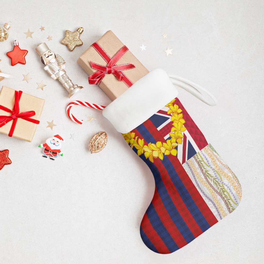 Hawaiian Tropical Plants Lei Christmas Stocking National Flag Style LT03 - Polynesian Pride