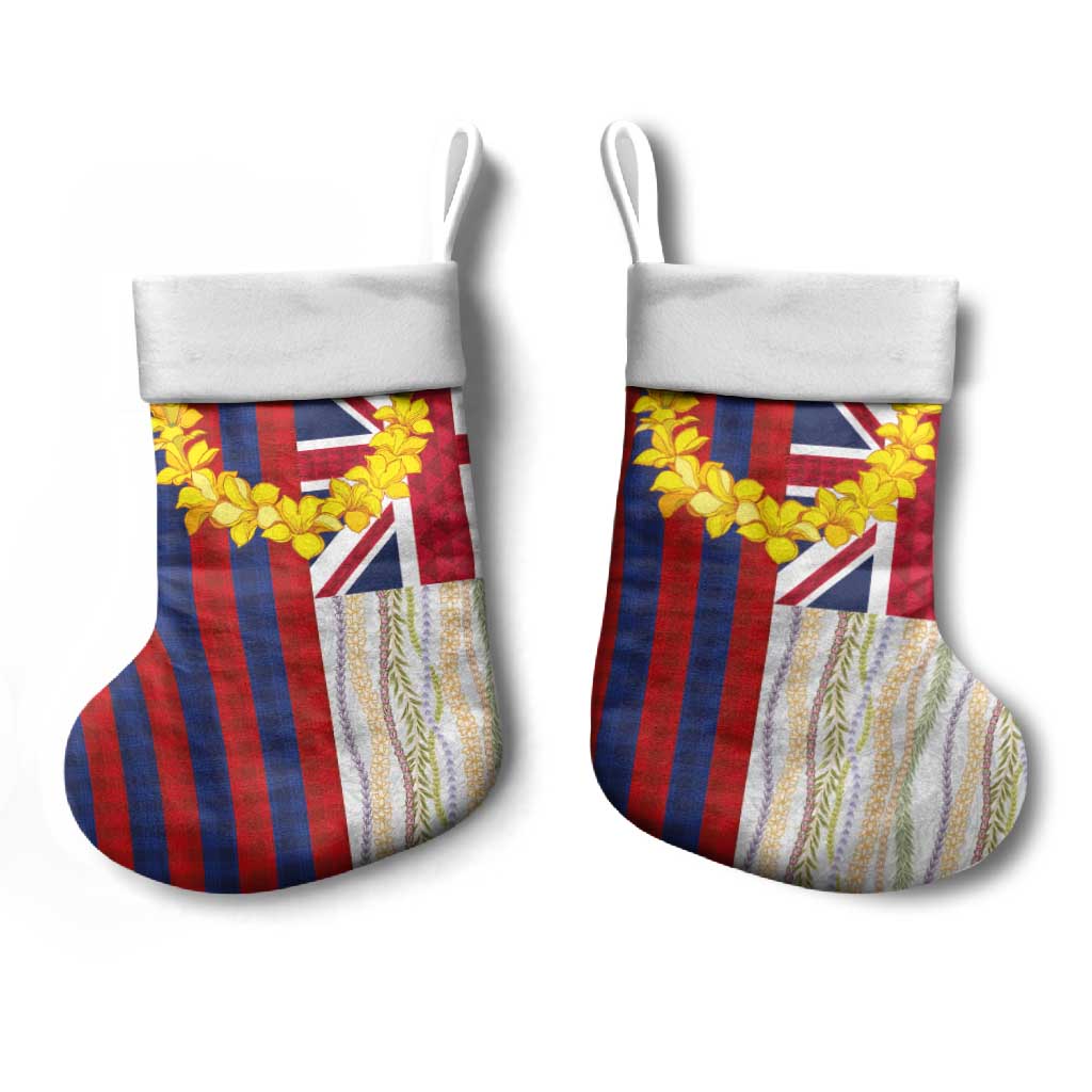 Hawaiian Tropical Plants Lei Christmas Stocking National Flag Style LT03 - Polynesian Pride