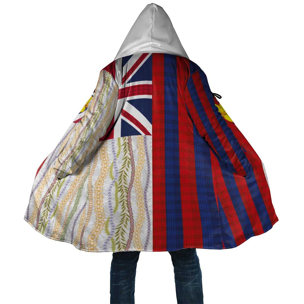 Hawaiian Tropical Plants Lei Cloak National Flag Style LT03 Unisex Multicolor - Polynesian Pride