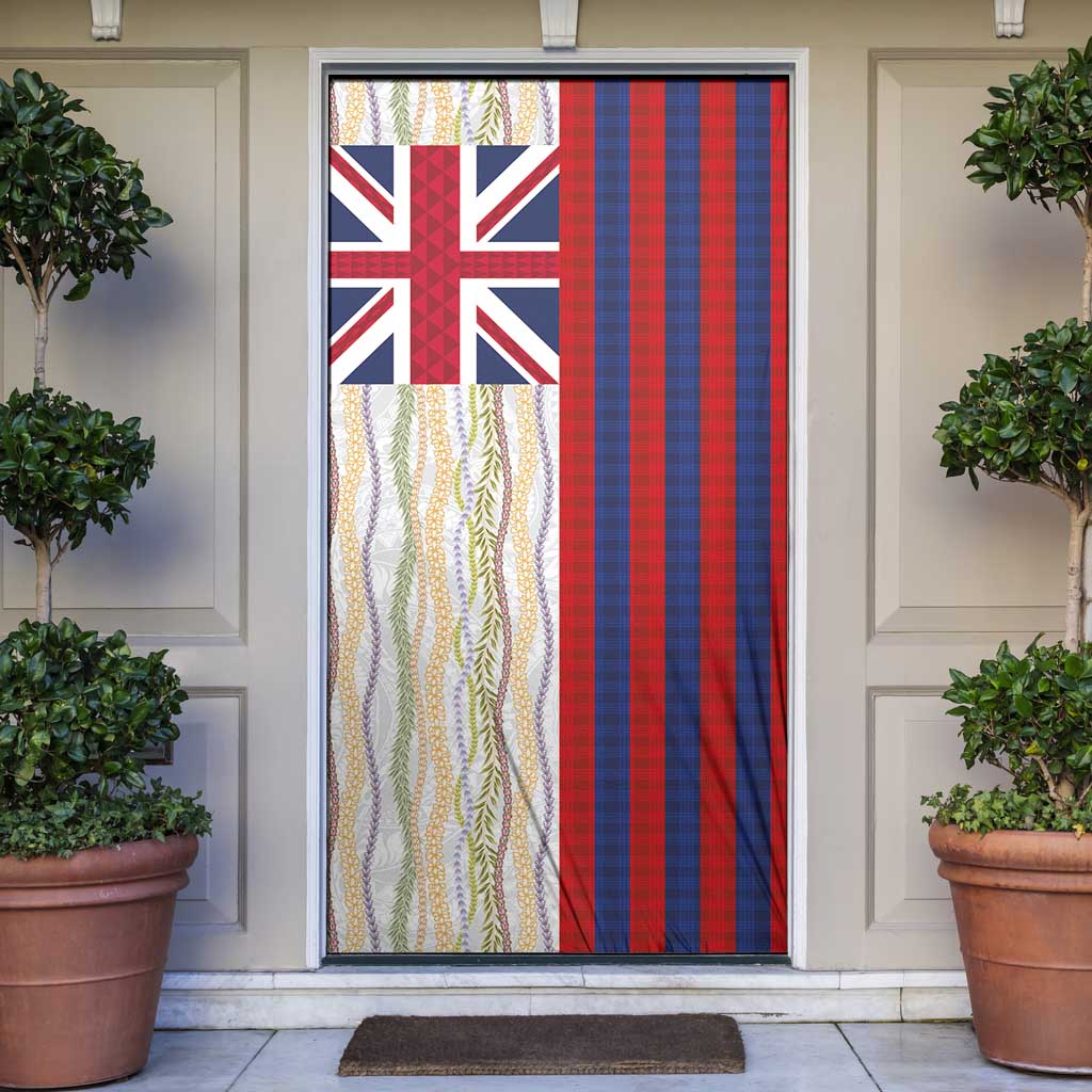 Hawaiian Tropical Plants Lei Door Cover National Flag Style LT03 Multicolor - Polynesian Pride