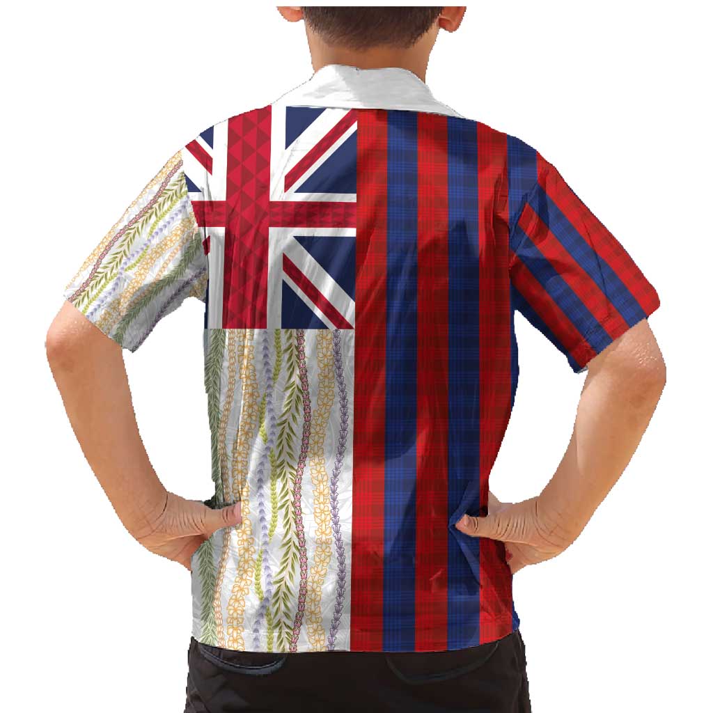 Hawaiian Tropical Plants Lei Family Matching Mermaid Dress and Hawaiian Shirt National Flag Style - Polynesian Pride