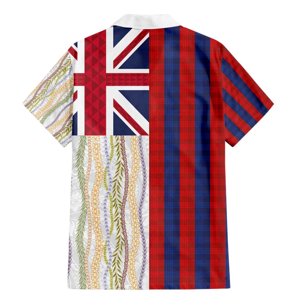 Hawaiian Tropical Plants Lei Family Matching Mermaid Dress and Hawaiian Shirt National Flag Style - Polynesian Pride