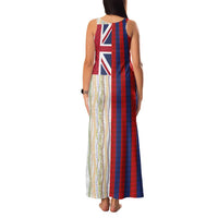 Hawaiian Tropical Plants Lei Family Matching Tank Maxi Dress and Hawaiian Shirt National Flag Style - Polynesian Pride