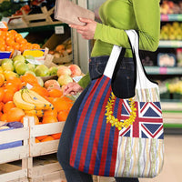 Hawaiian Tropical Plants Lei Grocery Bag National Flag Style - Polynesian Pride