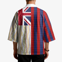 Hawaiian Tropical Plants Lei Kimono National Flag Style - Polynesian Pride