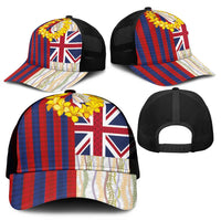 Hawaiian Tropical Plants Lei Mesh Trucker Cap National Flag Style - Polynesian Pride