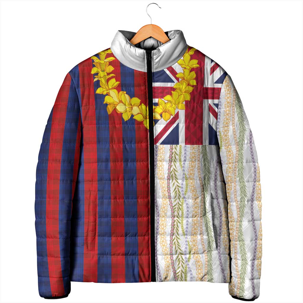 Hawaiian Tropical Plants Lei Padded Jacket National Flag Style LT03 - Polynesian Pride