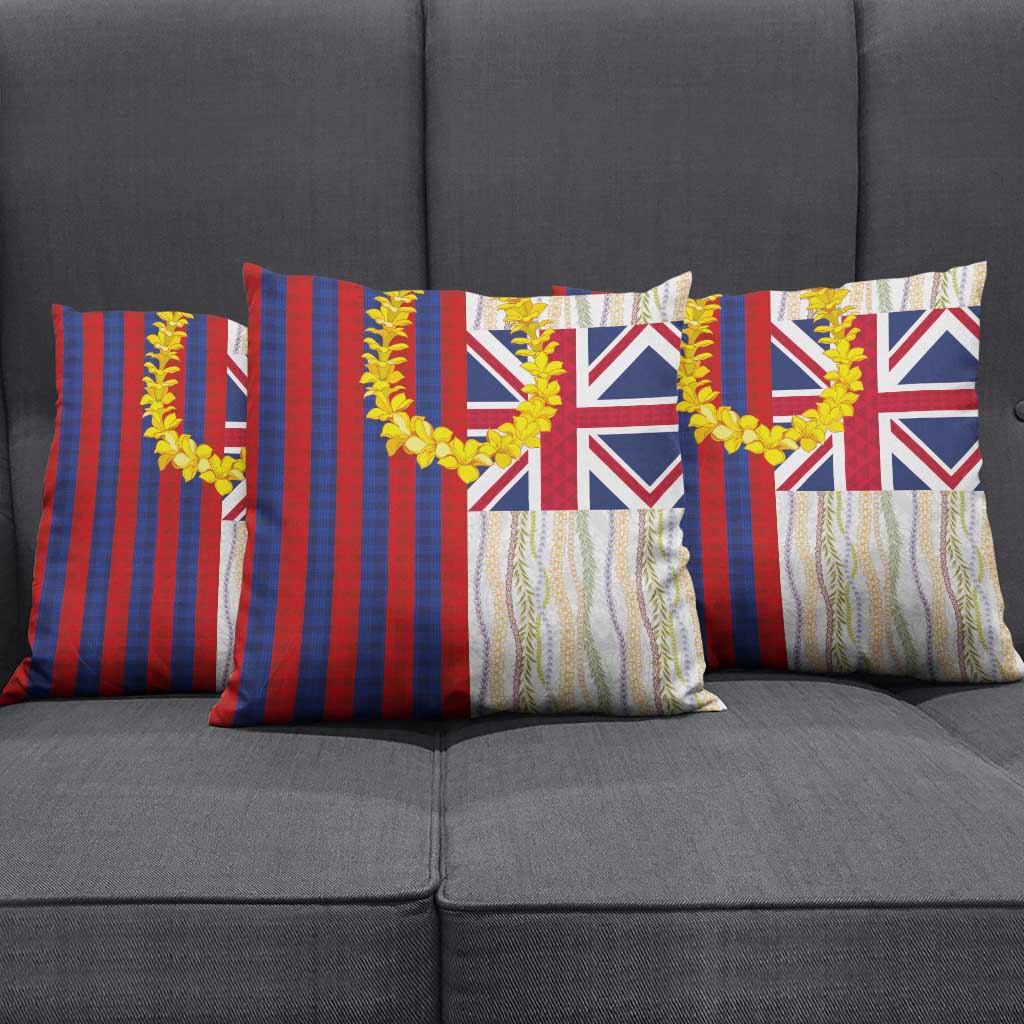 Hawaiian Tropical Plants Lei Pillow Cover National Flag Style - Polynesian Pride