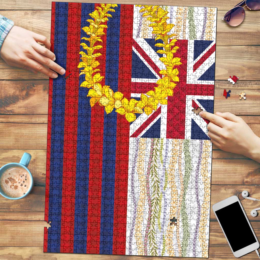 Hawaiian Tropical Plants Lei Puzzle National Flag Style LT03 Multicolor - Polynesian Pride