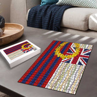 Hawaiian Tropical Plants Lei Puzzle National Flag Style LT03 - Polynesian Pride