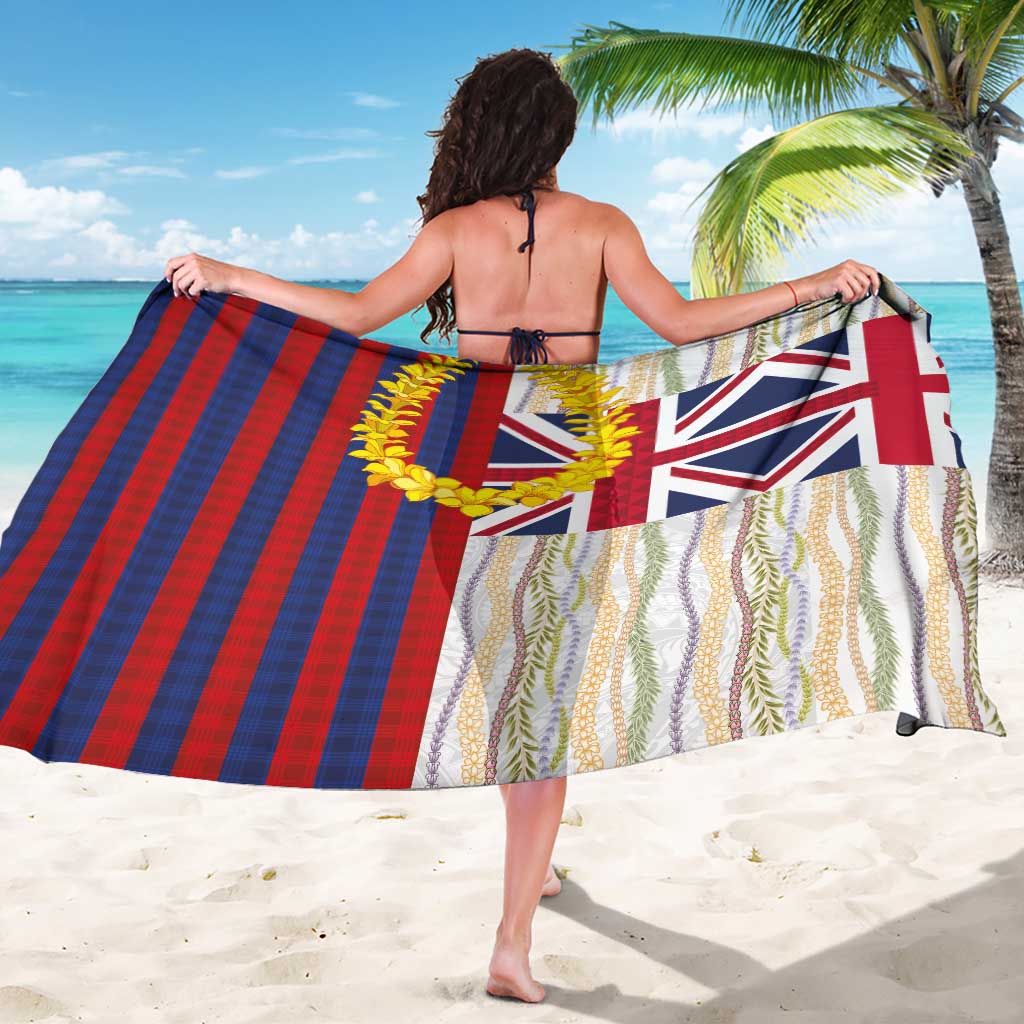 Hawaiian Tropical Plants Lei Sarong National Flag Style - Polynesian Pride