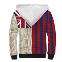 Hawaiian Tropical Plants Lei Sherpa Hoodie National Flag Style - Polynesian Pride