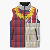 Hawaiian Tropical Plants Lei Sleeveless Puffer Jacket National Flag Style LT03 Unisex Multicolor - Polynesian Pride