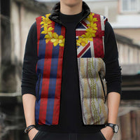 Hawaiian Tropical Plants Lei Sleeveless Puffer Jacket National Flag Style LT03 - Polynesian Pride