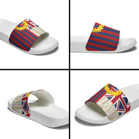 Hawaiian Tropical Plants Lei Slide Sandals National Flag Style - Polynesian Pride