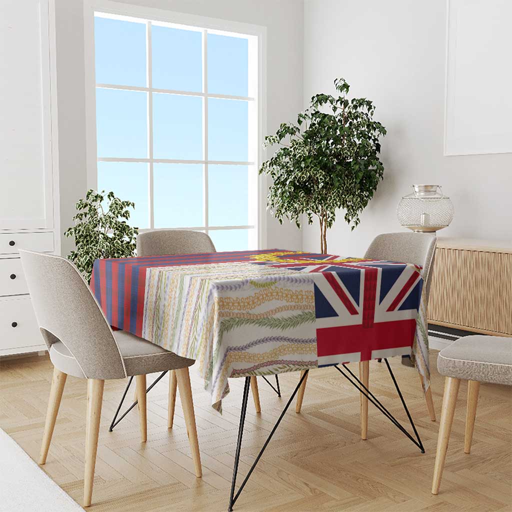 Hawaiian Tropical Plants Lei Tablecloth National Flag Style LT03 - Polynesian Pride