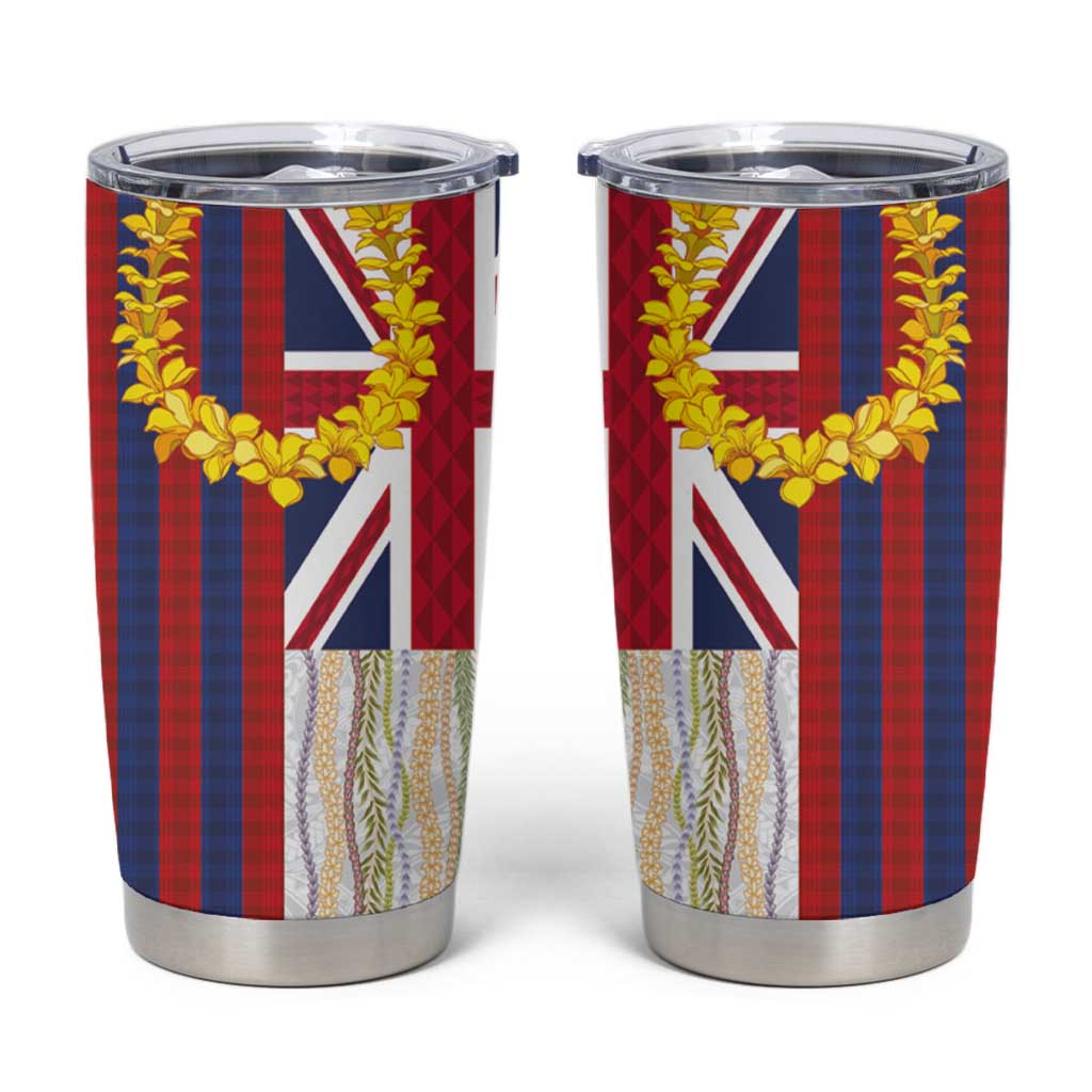 Hawaiian Tropical Plants Lei Tumbler Cup National Flag Style - Polynesian Pride