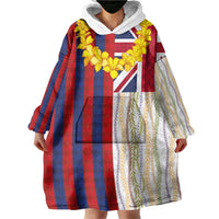 Hawaiian Tropical Plants Lei Wearable Blanket Hoodie National Flag Style LT03 - Polynesian Pride