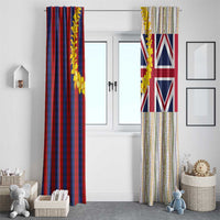 Hawaiian Tropical Plants Lei Window Curtain National Flag Style - Polynesian Pride